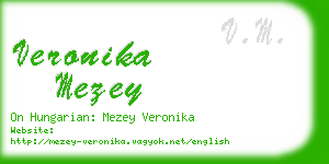 veronika mezey business card